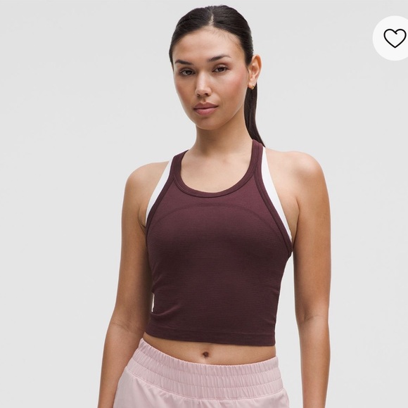 lululemon athletica Tops - NWT Lululemon Swiftly Tech Cropped Racerback Tank Top 2.0 Goodnight Plum